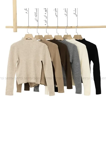 کراپ بافت یقه 3سانت وارداتی کد1004585