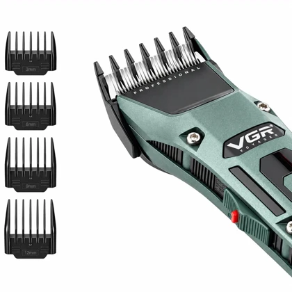ماشین اصلاح موی سر و صورت وی جی آر VGR مدل V-696 شارژی با 4 شانه