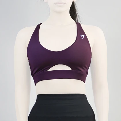 نیم‌تنه ورزشی زنانه جیم شارک مدل PB-4H0248 بادمجانی