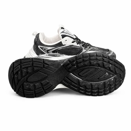 کفش کتانی مردانه مدل نیوبالانس کاستوم شده مشکی سفید New Balance
