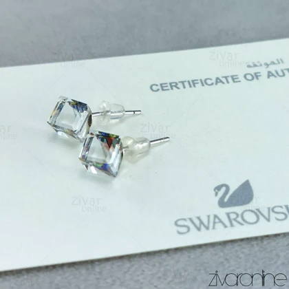 گوشواره سواروسکی مکعبی هفت رنگ 20261