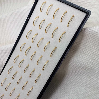 پیرسینگ فیک (Fake) مدل «حلقه طلایی» | بدون نیاز به سوراخ (فروش تکی)