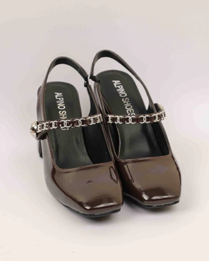 1055 - کفش پشت‌باز رکاب نگینی 1055