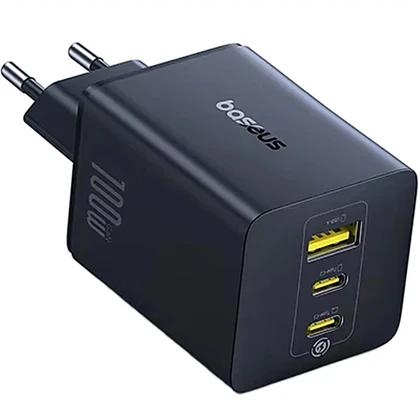 شارژر دیواری 100 وات باسئوس Baseus مدل EnerFill FE11 سه پورت