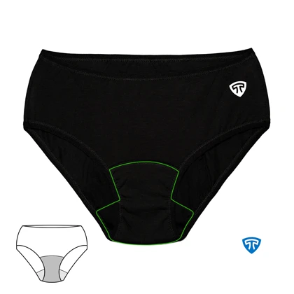 شورت نیم‌پد تاپیک مشکی لاله-روزانه