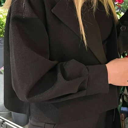 کت کوتاه زنانه پاییزه مشکی دایموند (Diamond) سین استایل