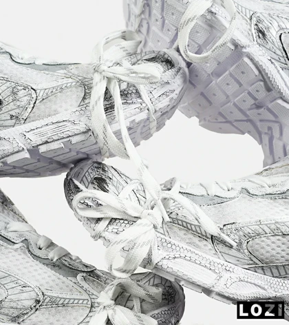 کفش کتانی مردانه و زنانه سفید طوسی Balenciaga 3XL مدل 7273