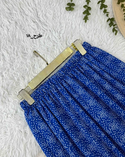 دامن پفکی طرح خال‌خالی کد 1070