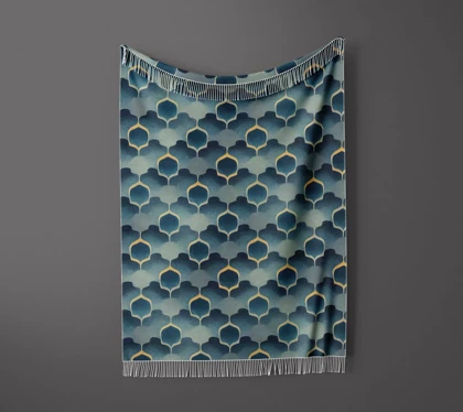 شال مبل ریش دار sofa shawl 63
