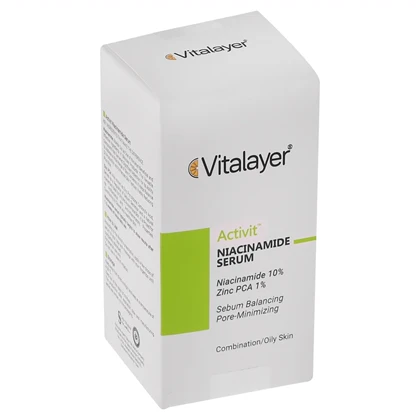 سرم نیاسینامید ویتالیر مدل Activit مناسب پوست چرب، مختلط و مستعد جوش حجم 30ml