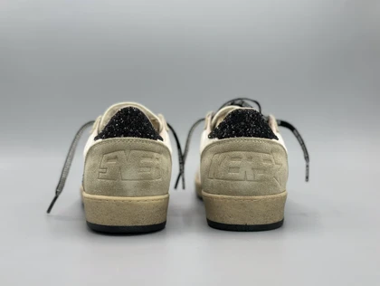 کتانی گلدن گوس بال استار شیری مشکی مشکی اکلیل/Golden Goose Ball star