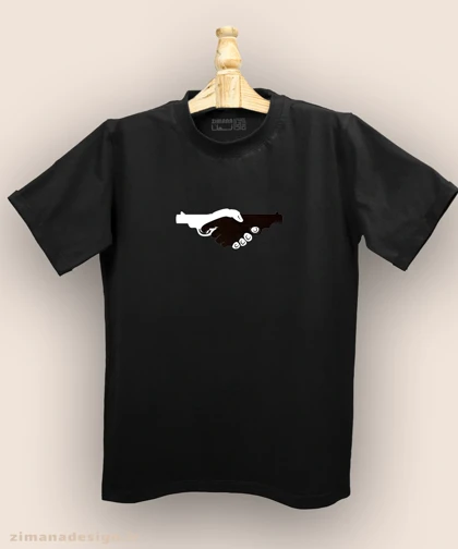 تیشرت مردانه و زنانه طرح دست به تفنگ کد 949