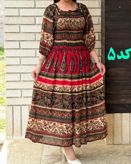 پیراهن بلند کریشه هندی 6121
