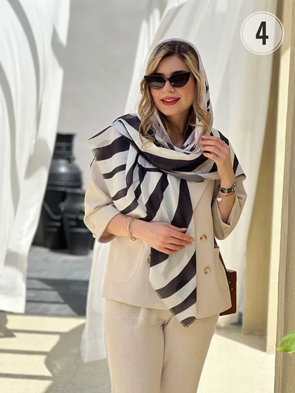 روسری نخی طرحدار کد 175