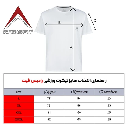 تیشرت ورزشی آستین کوتاه مردانه رادیس فیت مدل Dri-Fit W1