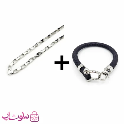باندل ویژه مردانه دستبند امگا زنجیر باکس استیل