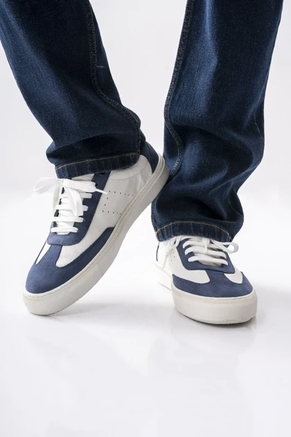 اسنیکرزاشبالت و چرم طبیعی بندی مردانه