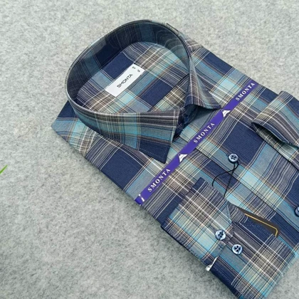 پیراهن طرحدار مردانه قواره ازاد ( قواره کلاسیک ) _ استین بلند