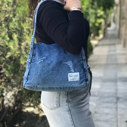 کیف زنانه مدل جین وارداتی کد 1010