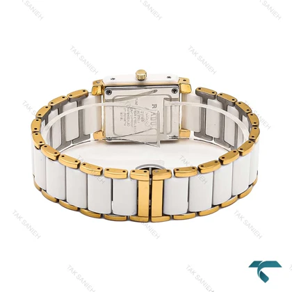 ساعت رادو Integral زنانه طلایی سفید دورنگین Rado-6729-L