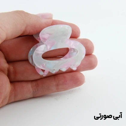 کلیپس دخترانه مدل بند انگشتی طرح بیضی آبرنگی