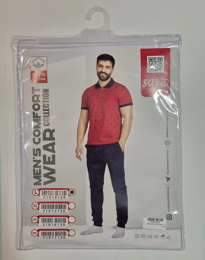 ست راحتی نیم آستین مردانه طرح بهنام سیلکا