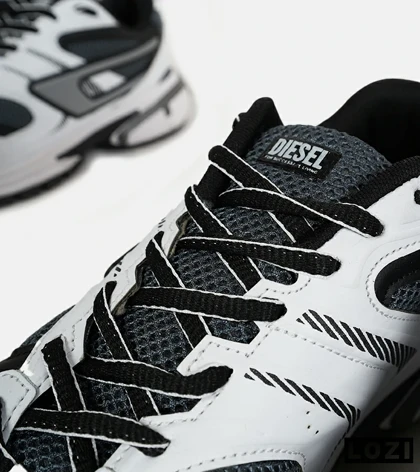 کفش کتانی مردانه سفید خاکستری DIESEL S-SERENDIPITY SPORT مدل 6604
