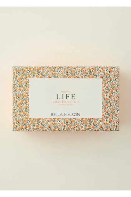 ست 6تکه فنجان قهوه Bella Maison مدل Life چینی - چندرنگ
