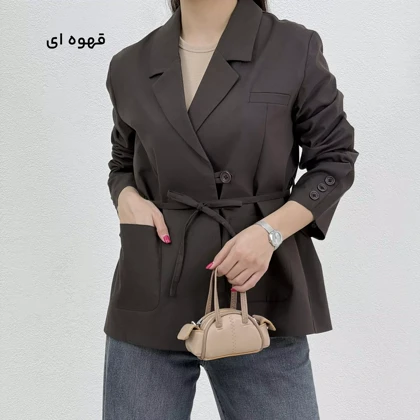 کت زنانه لینن تک دکمه