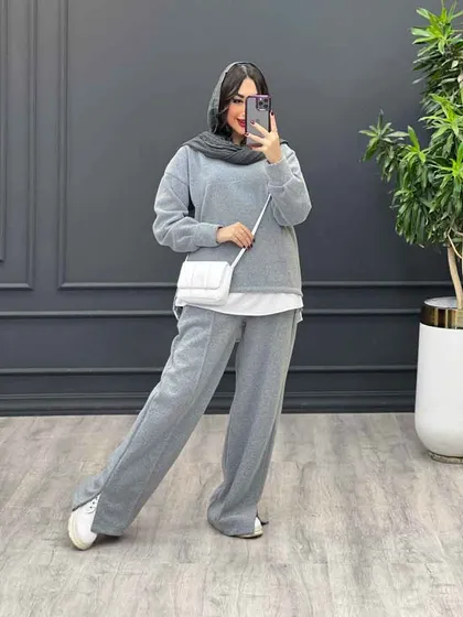 ست پشمی شلوار چاک‌دار