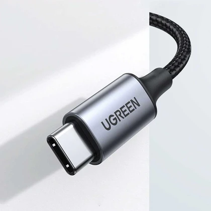 کابل تبدیل تایپ‌سی به جک 3.5 میلی‌متری یک متری یوگرین ugreen CM450 20192 با تراشه DAC حرفه‌ای