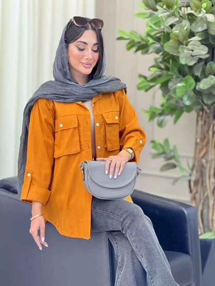 مانتو دو جیب پاکتی محنا
