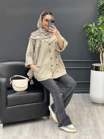 مانتو لینن ده دکمه