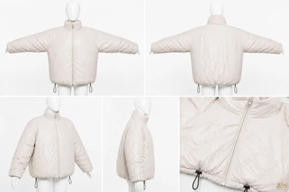 کاپشن باکسی نگینی Balenciaga