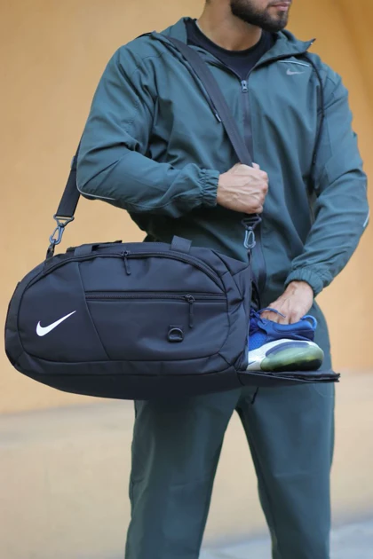 ساک ورزشی نایک جاکفشی دار مشکی (64)