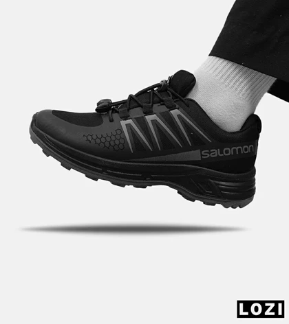 کفش کتانی کوهنوردی مردانه و زنانه مشکی طوسی Salomon Speedcross 5 Trail
