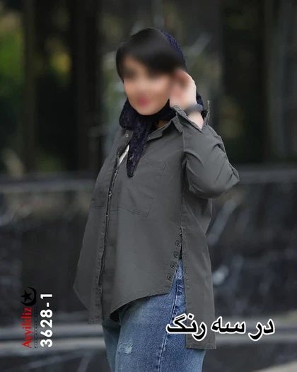 مانتو کوتاه/ شومیز بیرونی زنانه سایز بزرگ کد 3628