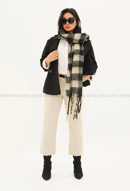 شلوار واید استریت کتان کد1005228