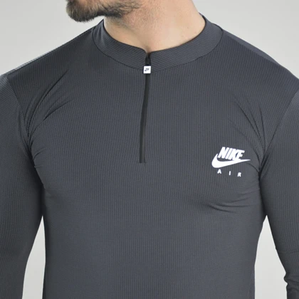 استرج نیم زیپ ورزشی مردانه نایک مدل VHD-Dri Fit-4K0978 طوسی