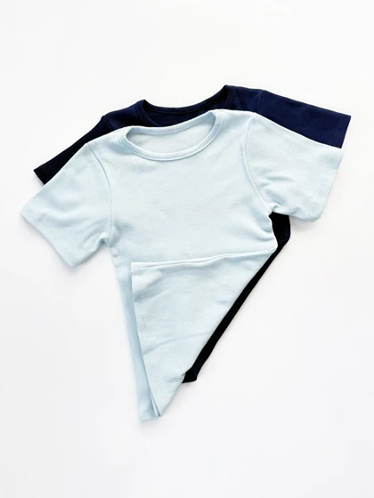 کراپ تاپ کبریتی آستین نصفه ساده