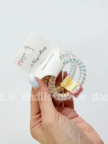 کش مو سیم تلفنی طرحدار بسته 2 عددی