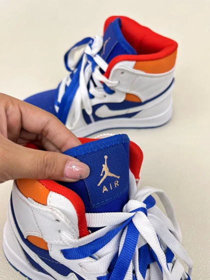 کتانی ونس زنانه ساق‌دار ایر جردن 1 کینگ بلو 1 NIKE AIR JORDAN کد 912