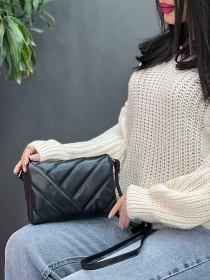 کیف چرم جلو دوخت
