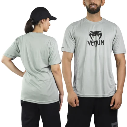 تیشرت اسپرت ونوم مدل HS-1157 طوسی روشن