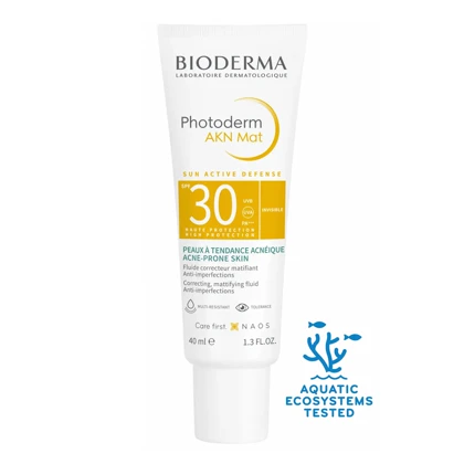 کرم ضد آفتاب بایودرما مدل AKN Mat SPF30 حجم 40ml