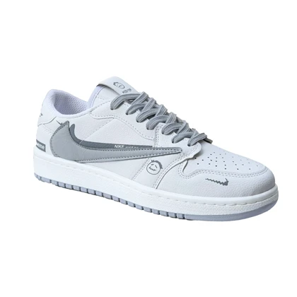 کتانی اسپرت مردانه مدل نایک تراویس سوپریم Nike Supreme رنگ سفید طوسی کد 51449