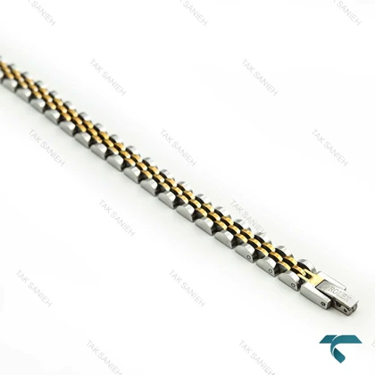 دستبند زنانه رولکس ریز دورنگ طلایی Rolex-8360-L
