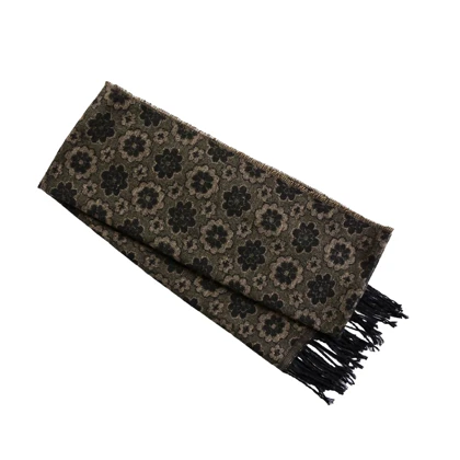 شال گردن قهوه ای طرح گل