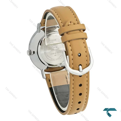 ساعت آنالوگ کاسیو اصلی بند چرم قهوه ای Casio-7694-U