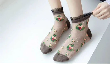 جوراب گل‌گلی وارداتی 1236